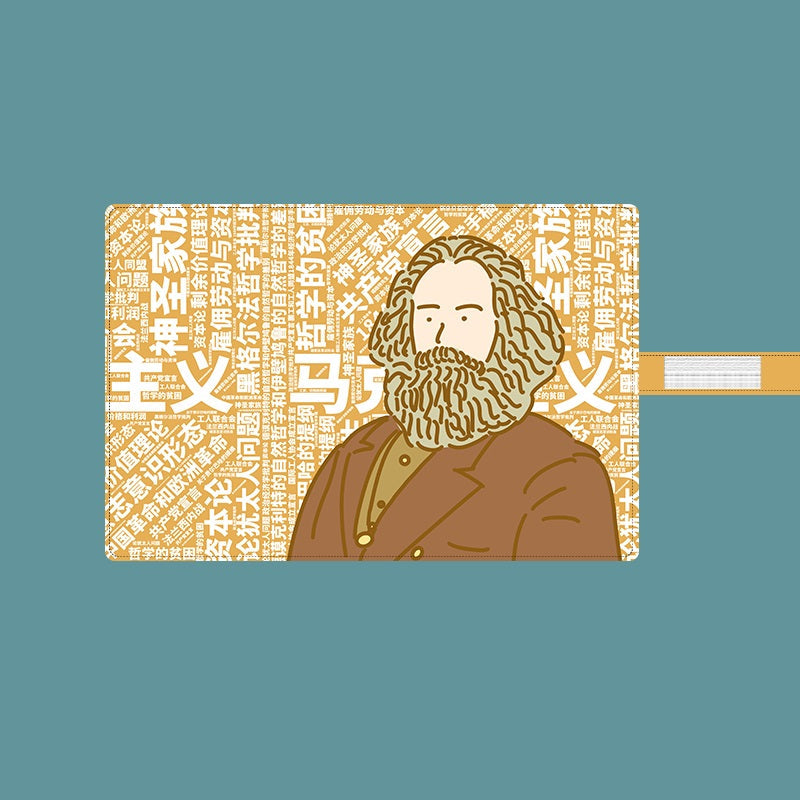 Hand-Painted Chinese Marxist Calligraphy Brush Pen Roll Pouch