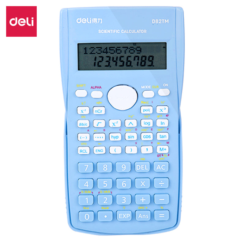 DELI D82TM Scientific Calculator Sky Blue