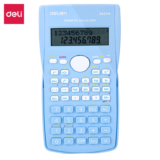 DELI D82TM Scientific Calculator Sky Blue