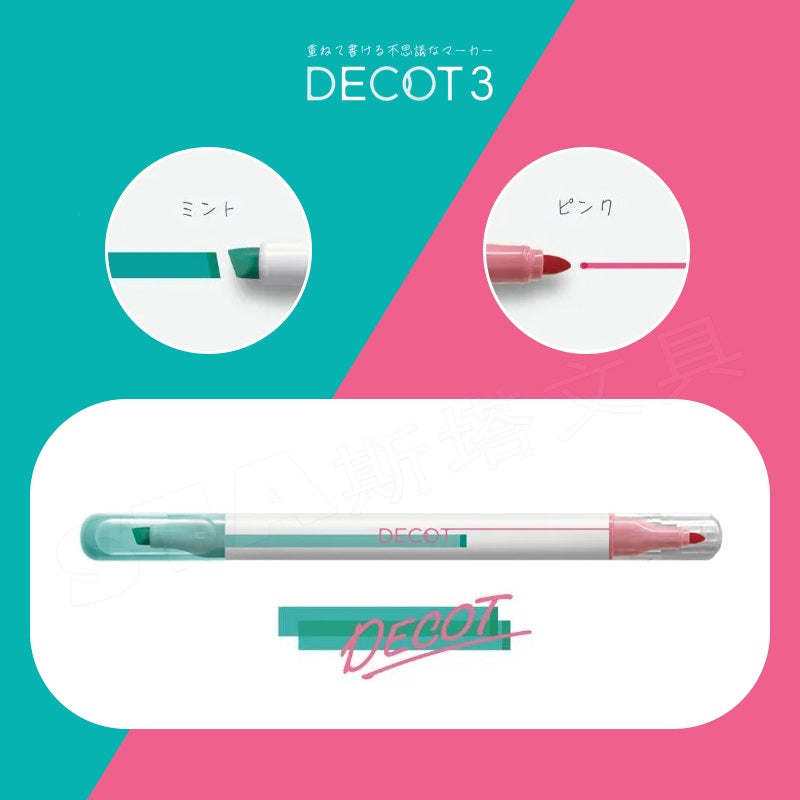 Sun-Star DECOT 3 Overlapping Highlighter Markers