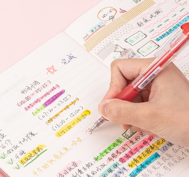 DELI 12-Color Click Gel Pens Set for Journaling Note-Taking & Art