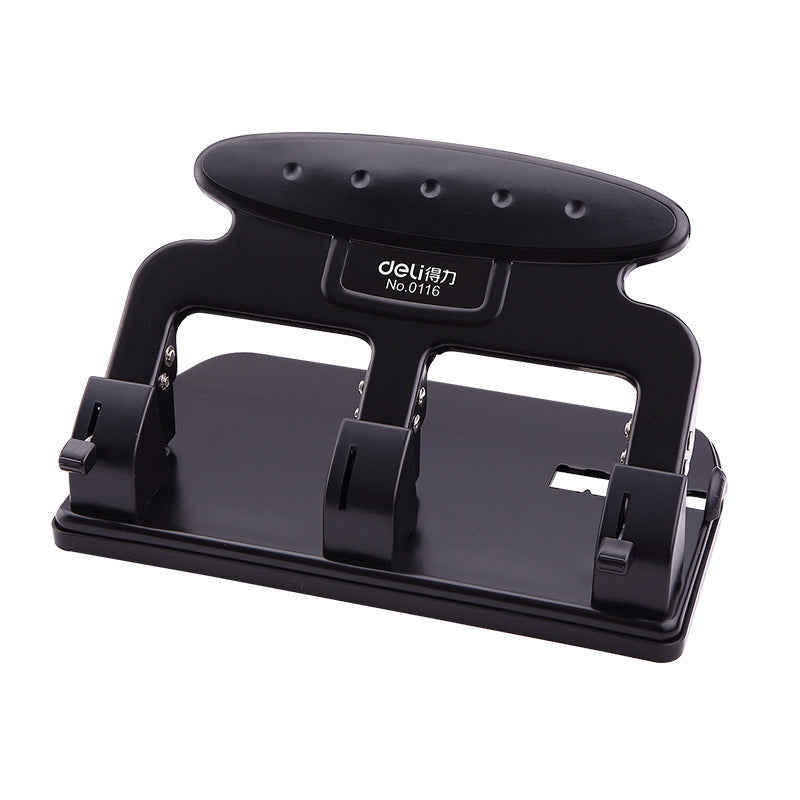 DELI Office 0116 Heavy-Duty 3-Hole Punch with Ruler