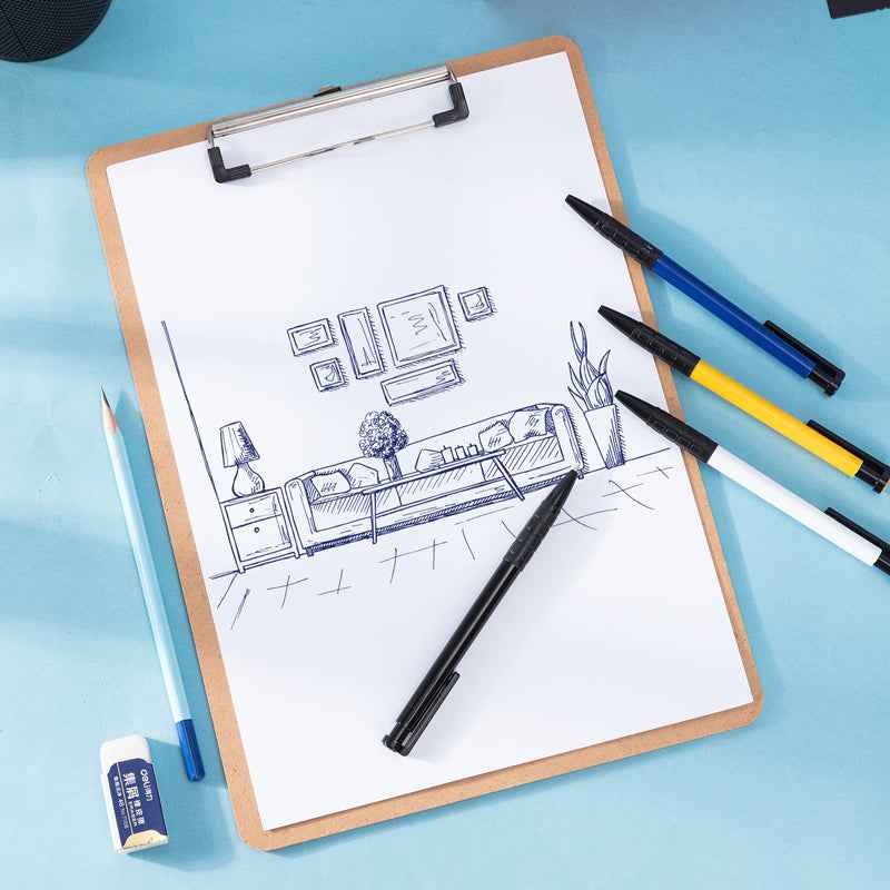 DELI Retractable Ballpoint Pens,Fine Point 0.7mm,Black/Red/Blue Ink,36 Pack - TTpen