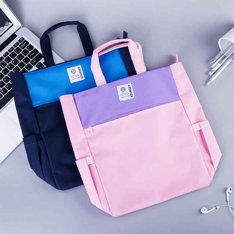 DELI Polyester Book Tote Bag with Zipper Pocket for Kids Students - TTpen