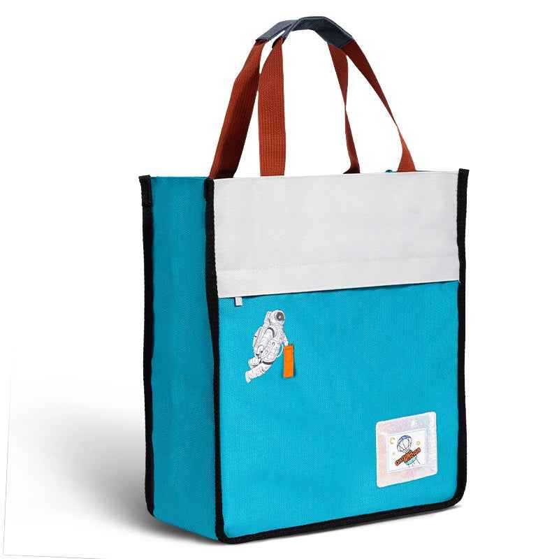 DELI Astronaut Foldable Oxford Fabric Book Tote Bag with Zipper - TTpen