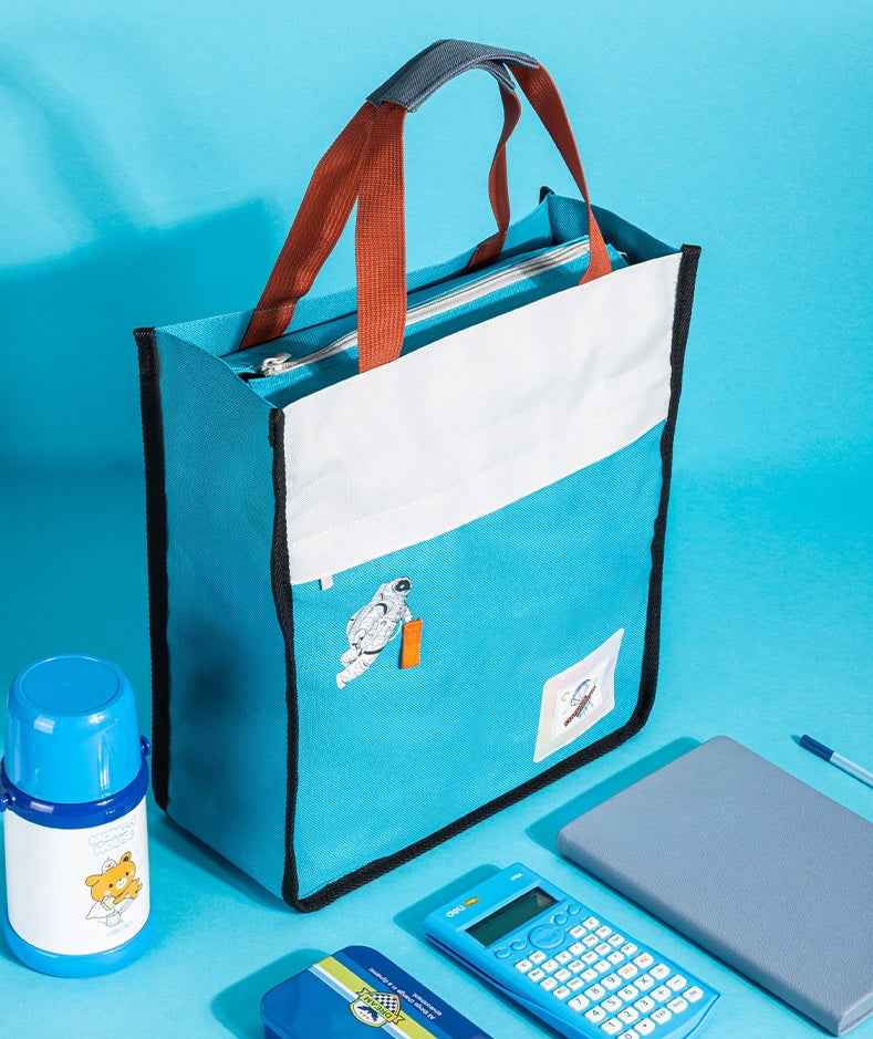 DELI Astronaut Foldable Oxford Fabric Book Tote Bag with Zipper - TTpen