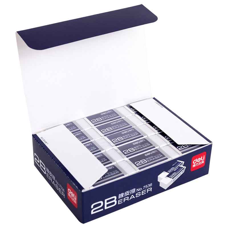 DELI 7536 Student Eraser - For 2B Lead - 24/45 Pack - TTpen