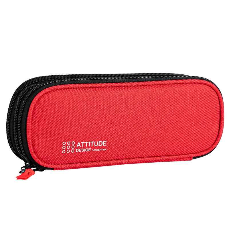 DELI Large Capacity Pencil Case Pouch Pen Storage Bag 3 Compartments - TTpen