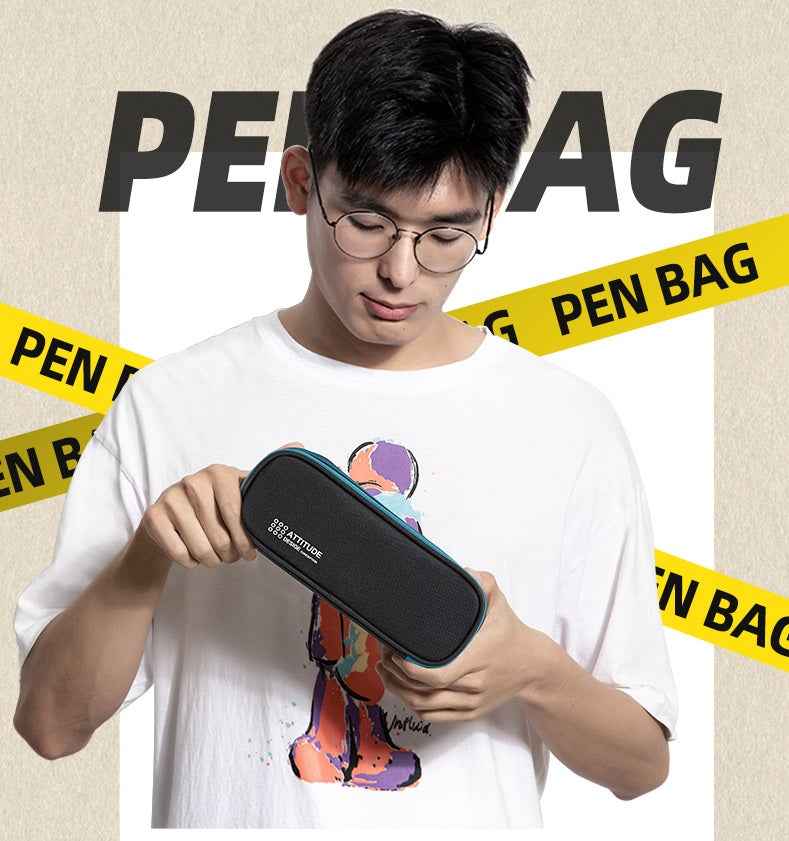 DELI Large Capacity Pencil Case Pouch Pen Storage Bag 3 Compartments - TTpen