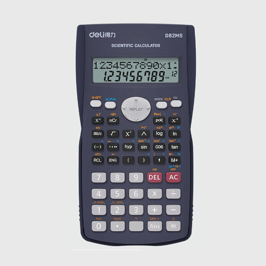 DELI D82MS Scientific Calculator - 240 Functions with 2-Line Display