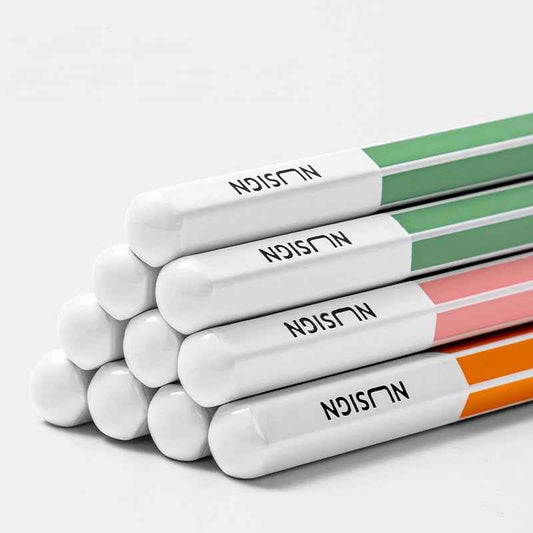 DELI 2B HB Striped Wooden Pencils for School Office,10 Pack - TTpen