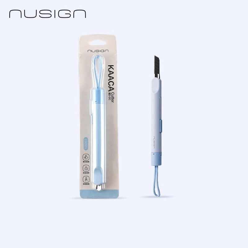 Deli Utility Knife Auto-Lock Box Cutter with Silicone Lanyard 4 Pack