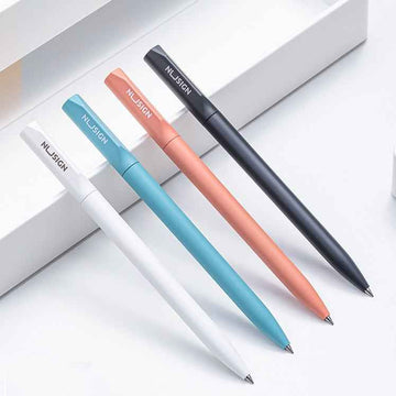 DELI Nusign NS552 Rotating Ballpoint Pen – 0.5mm Black Ink 4 Pack