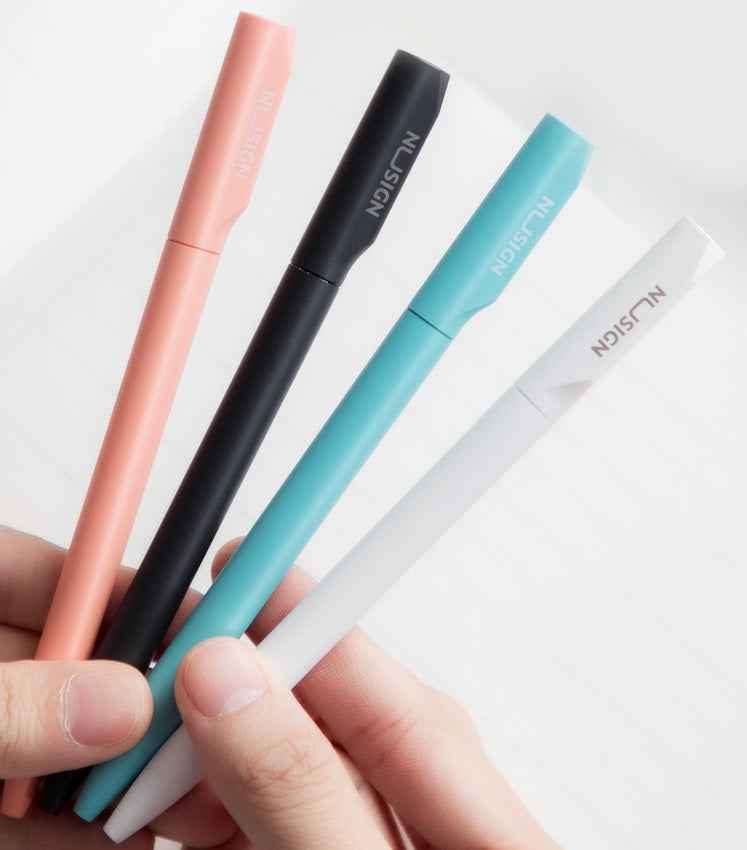 DELI Nusign NS552 Rotating Ballpoint Pen – 0.5mm Black Ink 4 Pack