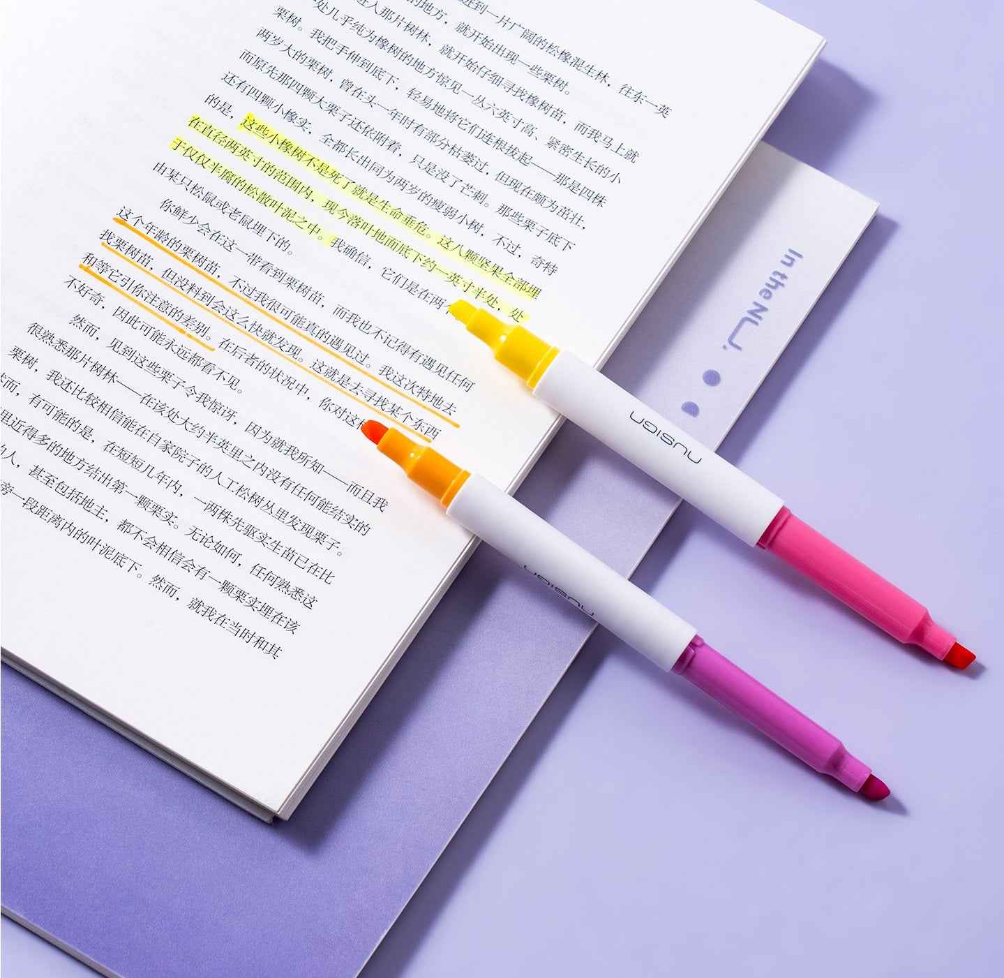 DELI Nusign NS720 Dual Tip Highlighters, Pastel Colors, 6 Pack