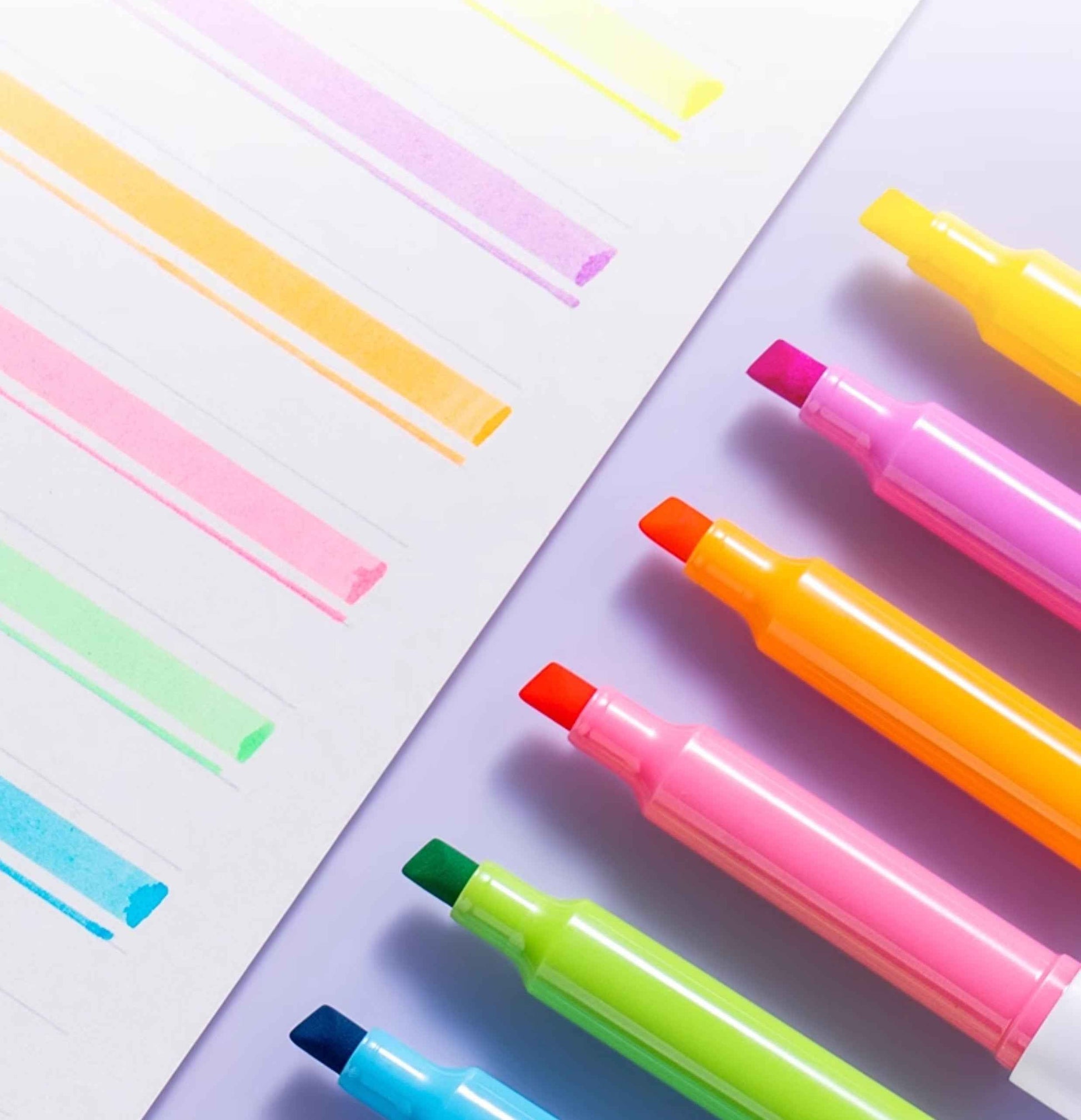 DELI Nusign NS720 Dual Tip Highlighters, Pastel Colors, 6 Pack