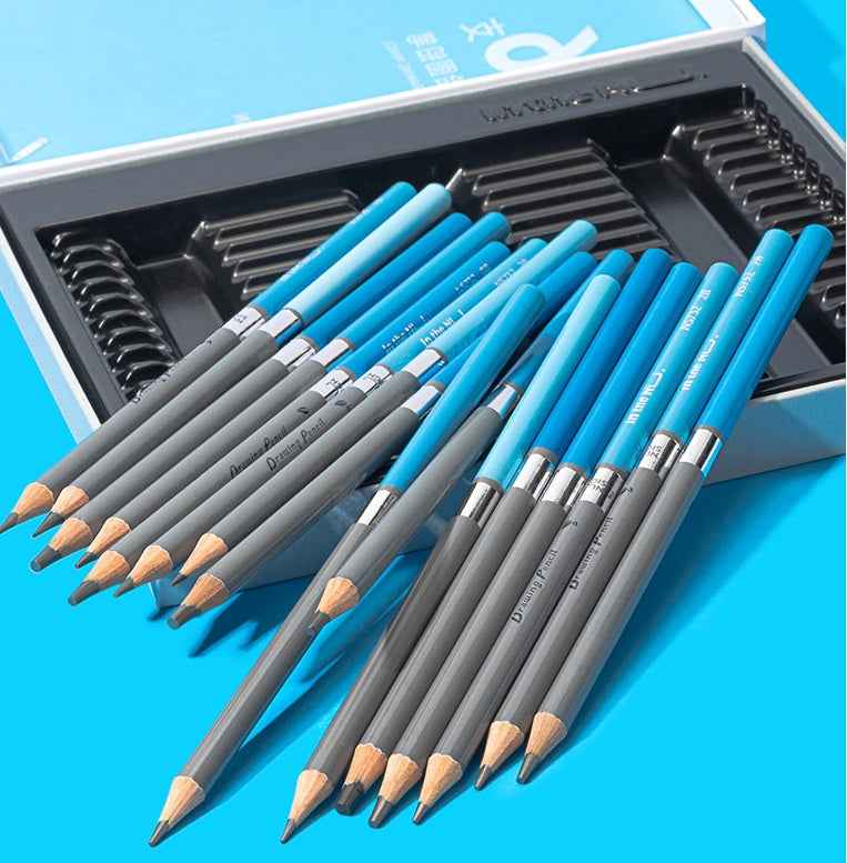 DELI Nusign NS732 Professional Drawing Sketching Pencil Set 16 Pieces