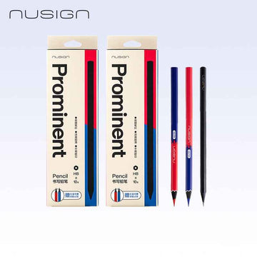 DELI Nusign NS791 Black Wood HB Pencils,20pcs Black + 4pcs Red Blue