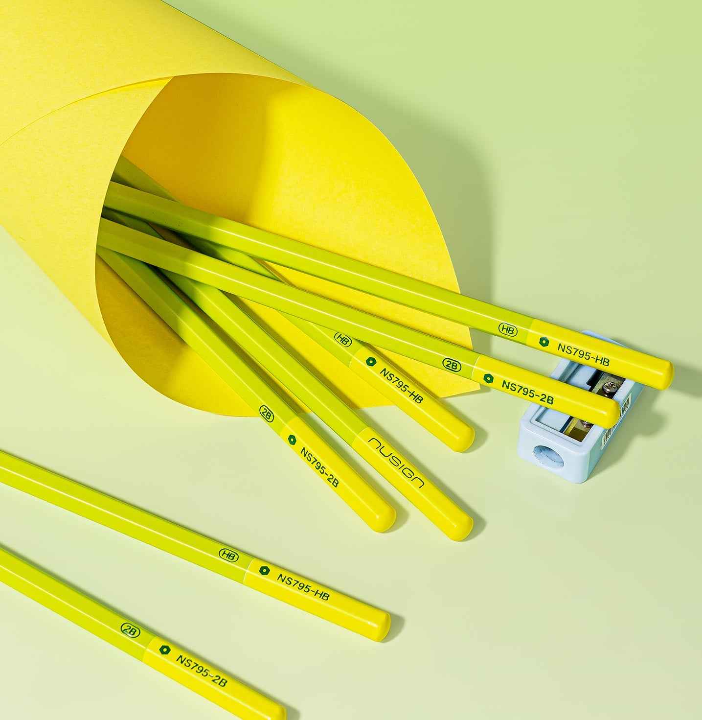 DELI Nusign HB 10Pcs Pencils and 2Pcs Eraser Pens Set