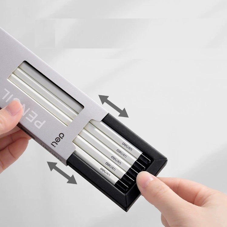 DELI White Barrel Pencils - School Student Pack (20-Piece HB/2B)