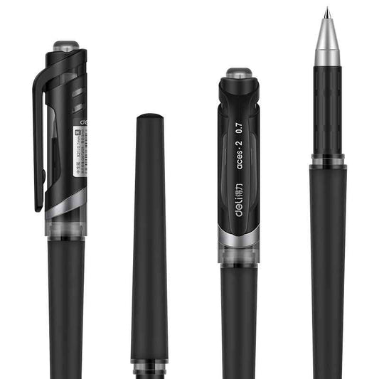 DELI S21 Black Gel Pen 0.7mm Medium Point,12 Pack - TTpen