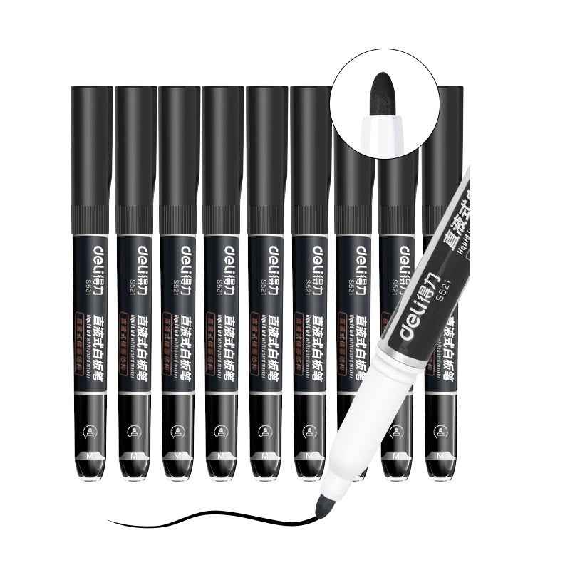 DELI Low Odor Dry Erase Marker,1.3mm Fine Tip Whiteboard Marker,10 Count - TTpen