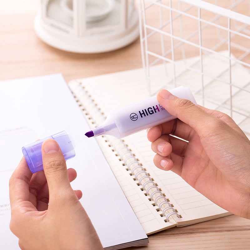 DELI Art Highlighter Pens 6 Jelly Assorted Colors Chisel Tip - TTpen