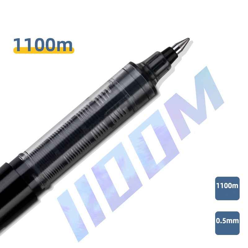 DELI Black Blue Red Liquid Ink Rollerball Pens 0.5mm Needle Tip 12 Pack - TTpen