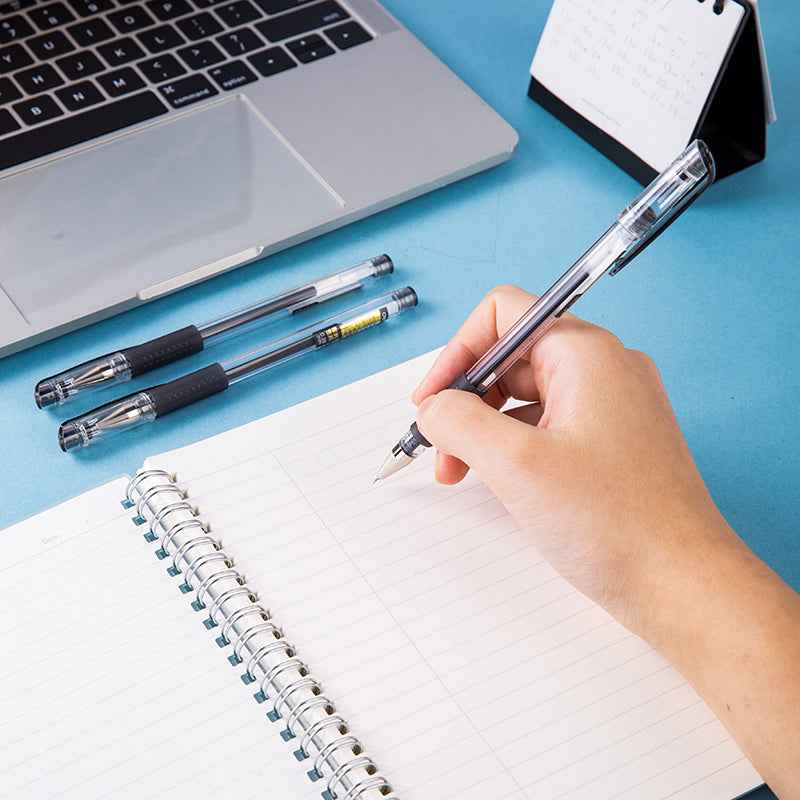 DELI S820 Black Gel Pen Ultra Fine Point 0.28mm,12 Pack - TTpen