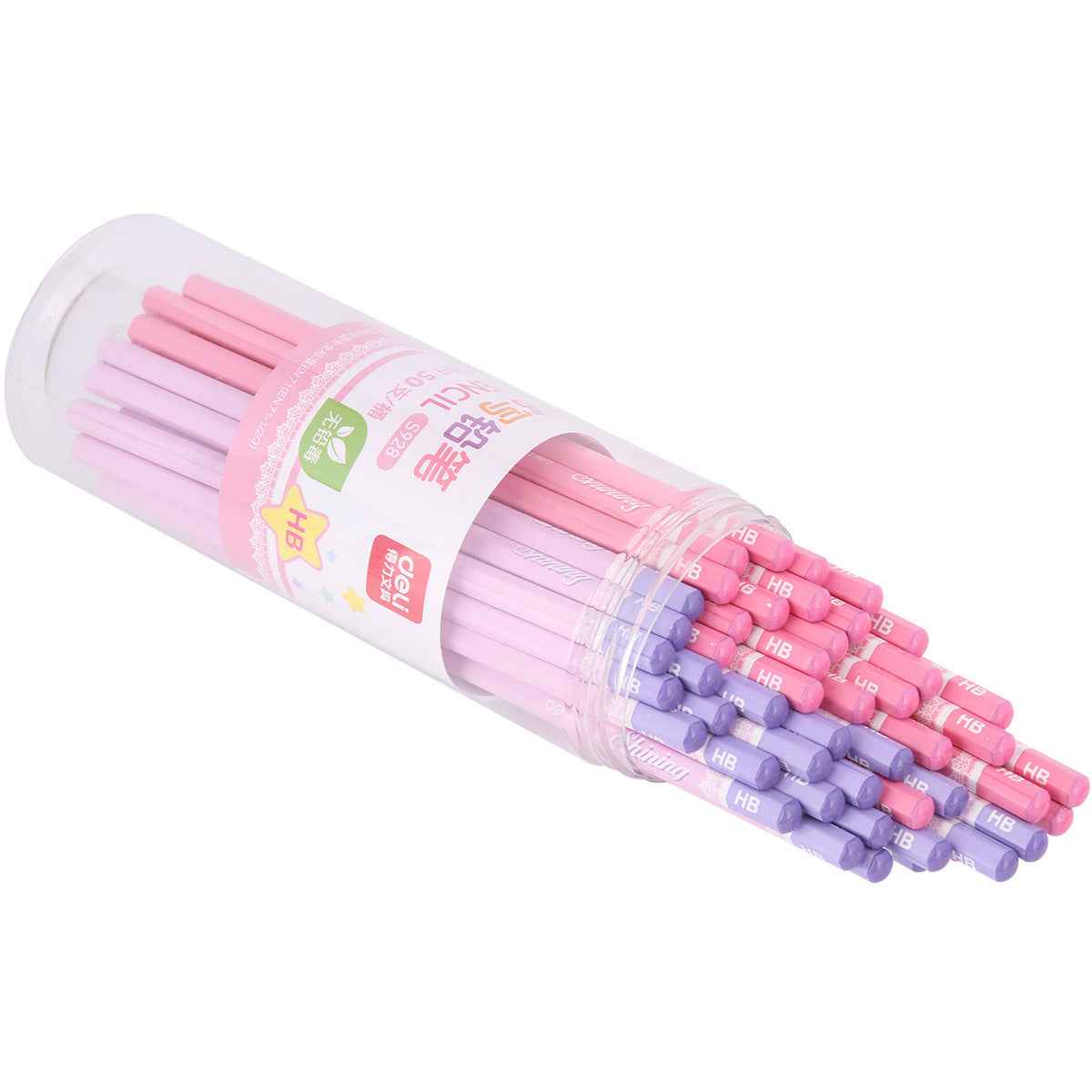 DELI HB Pencil 50 Pack Blue Pink Wooden Writing Pencils for School Office - TTpen