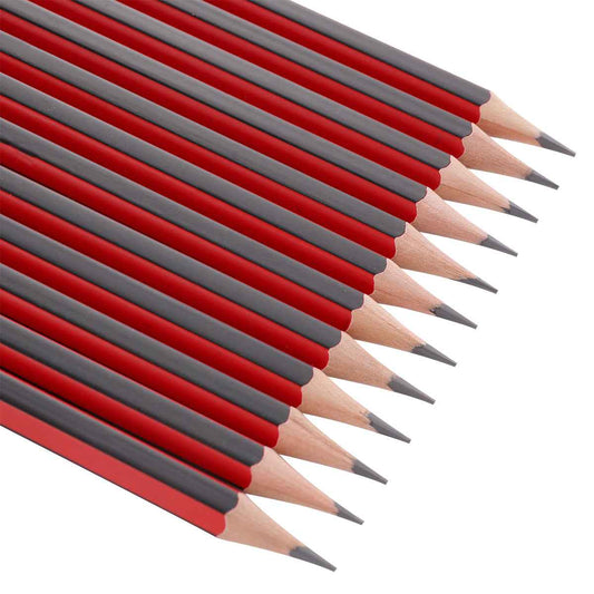 DELI 2B/HB Wood Cased School Writing Pencils with Erasers 12 Count - TTpen