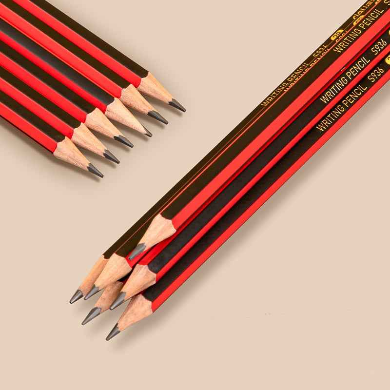 DELI 2B/HB Wood Cased School Writing Pencils with Erasers 12 Count - TTpen