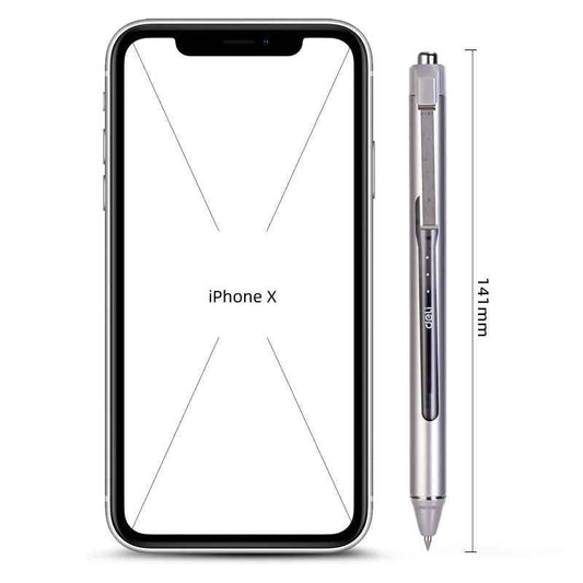 DELI Retractable Liquid Black Ink Rollerball Pens,Fine Point,0.5mm,12 Count - TTpen