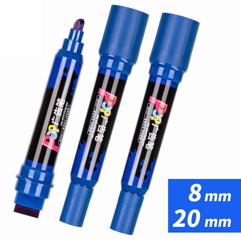 DELI SK101 POP Advertising Marker Pen 8mm-20mm Dual Tip Oil-Based 3 Pack - TTpen