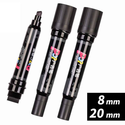DELI SK101 POP Advertising Marker Pen 8mm-20mm Dual Tip Oil-Based 3 Pack - TTpen