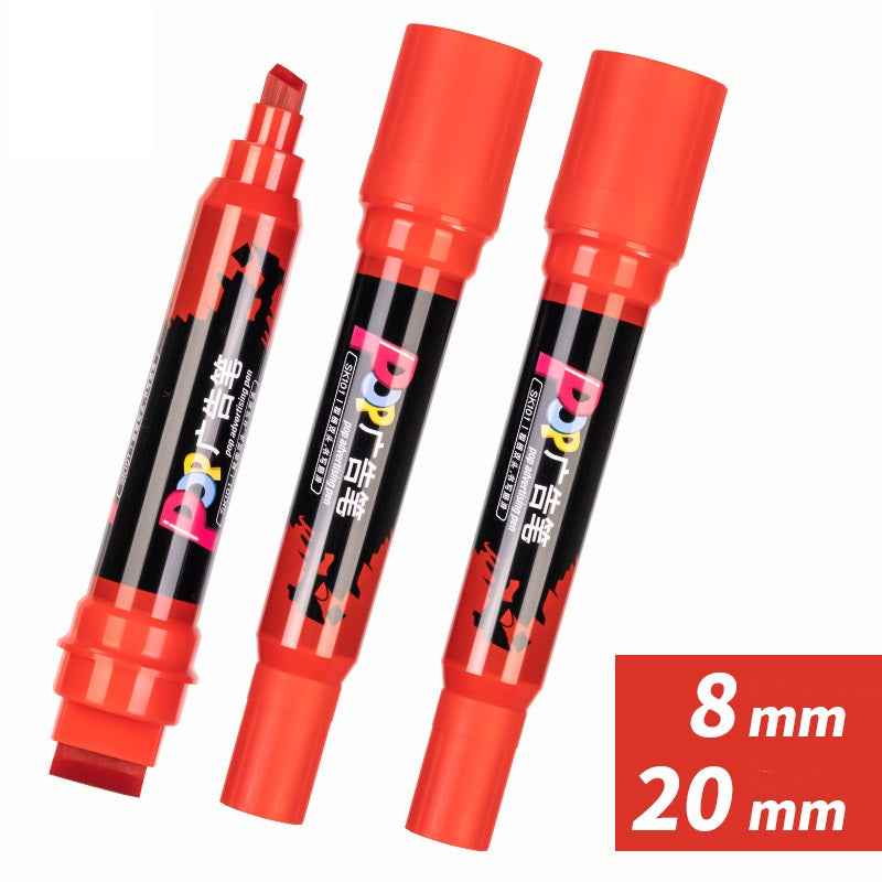 DELI SK101 POP Advertising Marker Pen 8mm-20mm Dual Tip Oil-Based 3 Pack - TTpen