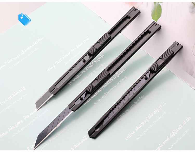 DELI Retractable Utility Knife 9mm Auto Lock Snap Off Paper Box Cutter 10 Pack - TTpen