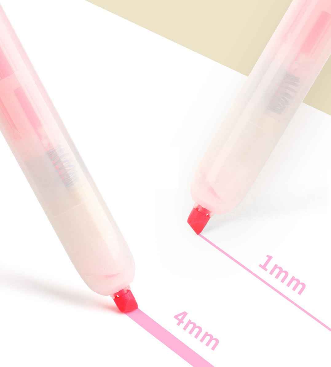 DIANSHI Retractable Highlighters 6 Assorted Colors with Refills