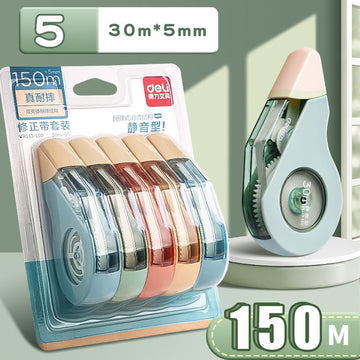 Deli Correction Tape Silent Operation 30m x 5mm 5 Pack - TTpen