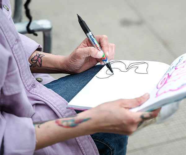 Artline 041T Twin-Nib Permanent Markers 0.4mm-1.0mm 12 Pack