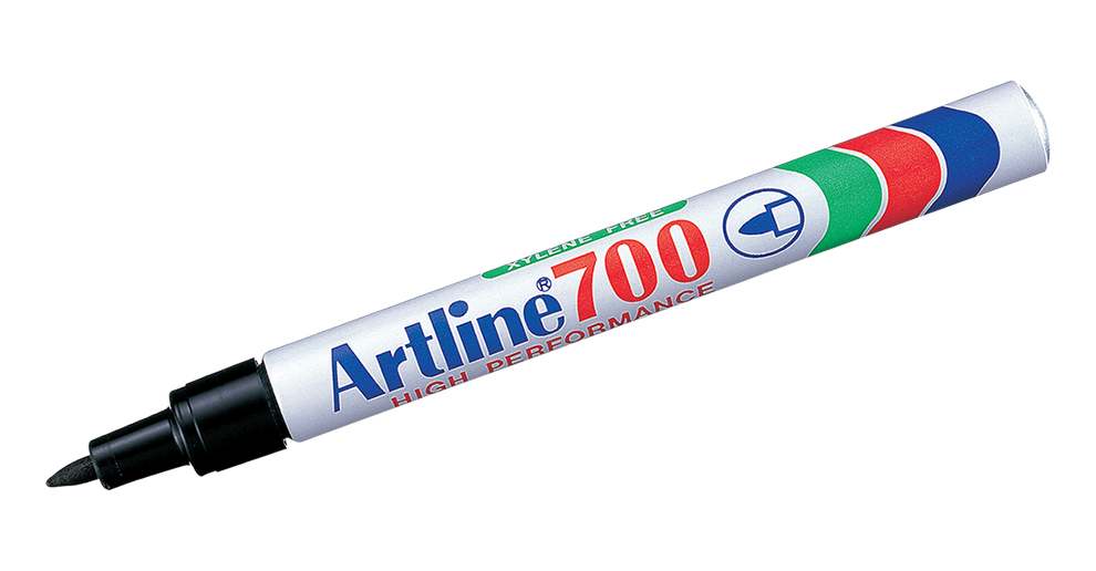 Artline 700 Permanent Marker,0.7mm Fine Tip,3 Pack