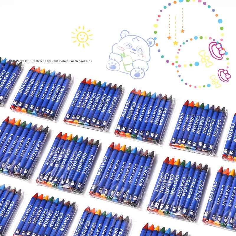 ENMY 8-Color Kids Crayons – 320 Sticks Bulk Class Pack for School