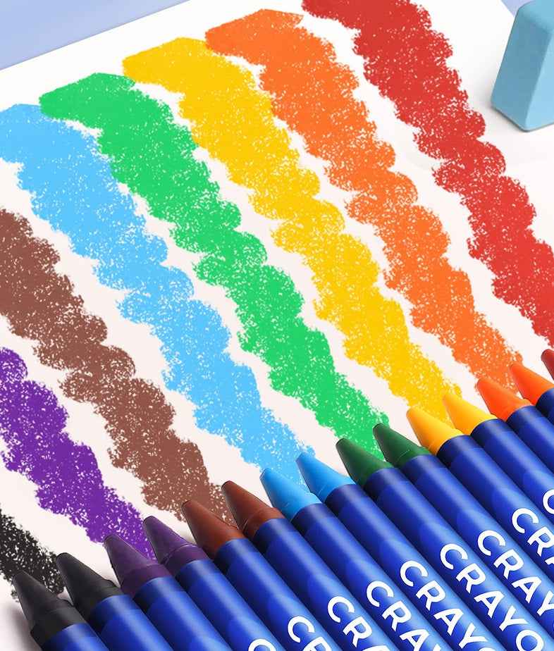 ENMY 8-Color Kids Crayons – 320 Sticks Bulk Class Pack for School