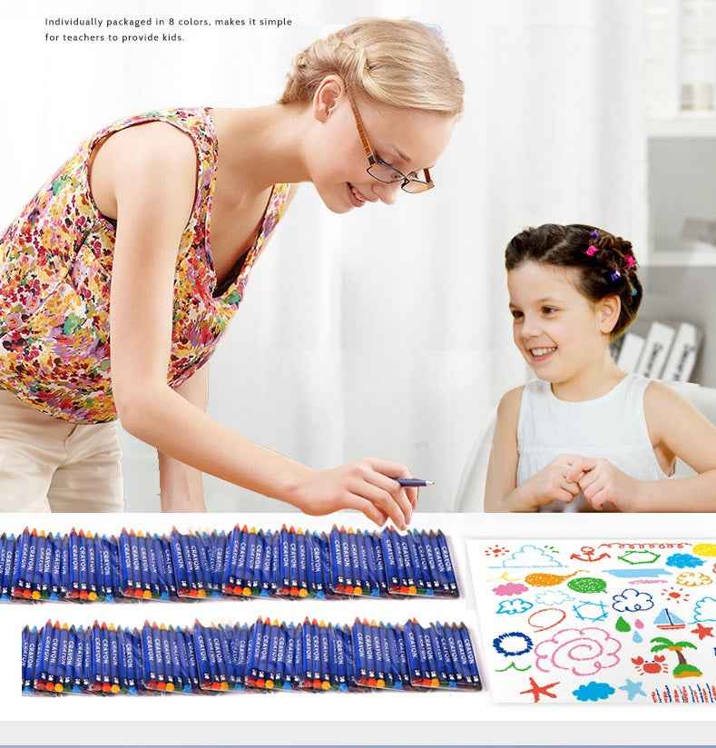 ENMY 8-Color Kids Crayons – 320 Sticks Bulk Class Pack for School