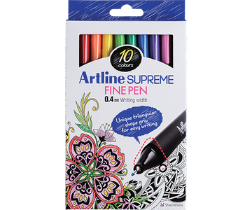 Artline SUPREME Fine Pen Sets | 0.4mm Fine Tip 10/20/30 Colors
