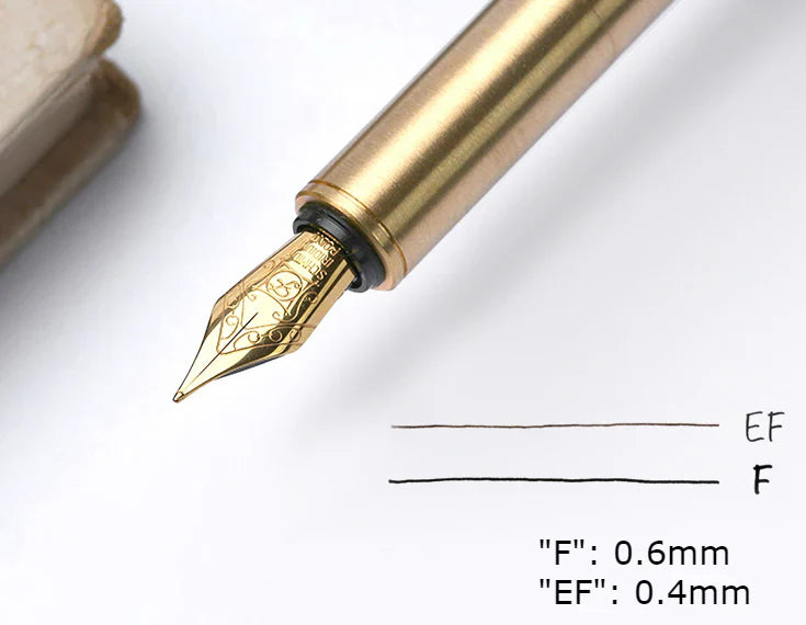 Foldable Handmade Leather Ink Fountain Pen