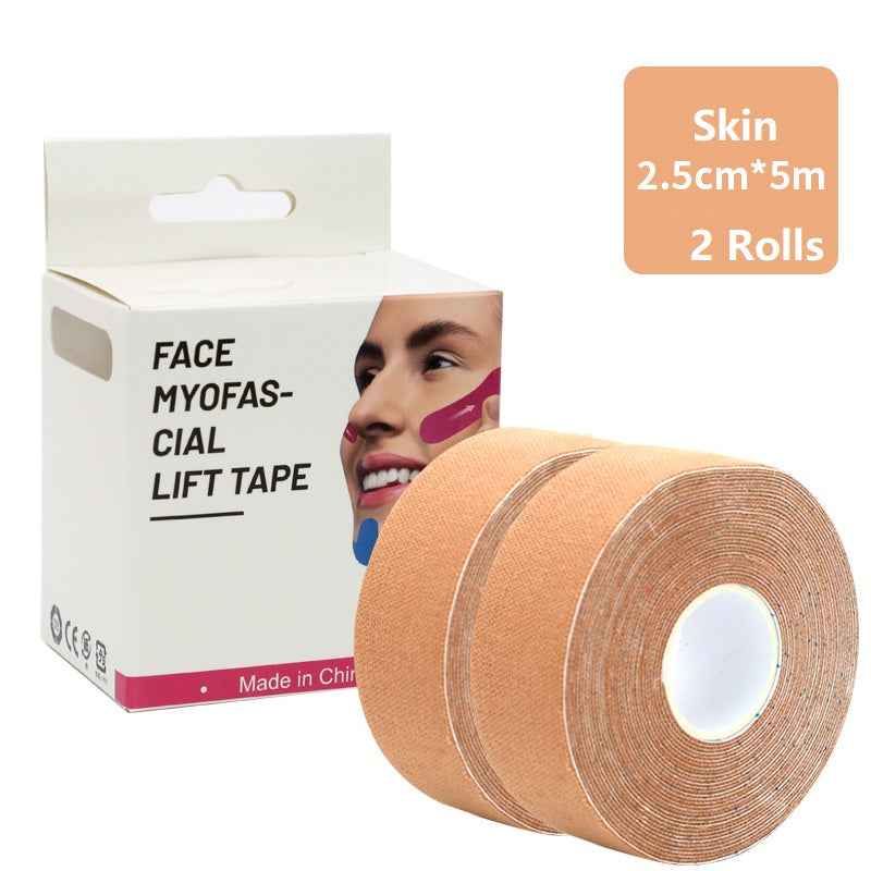 Anti-Wrinkle Tape Facial Myofascial Lift Tape 2.5CM x 5M,2 Rolls - TTpen