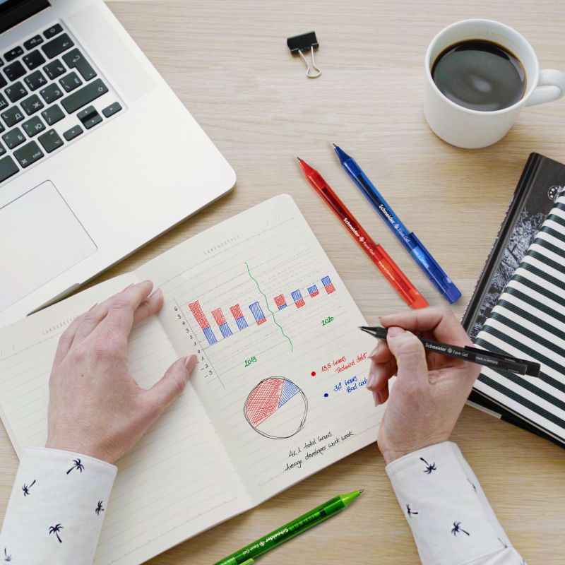 Schneider Fave Click-Top Ballpoint Pens 3 Pack