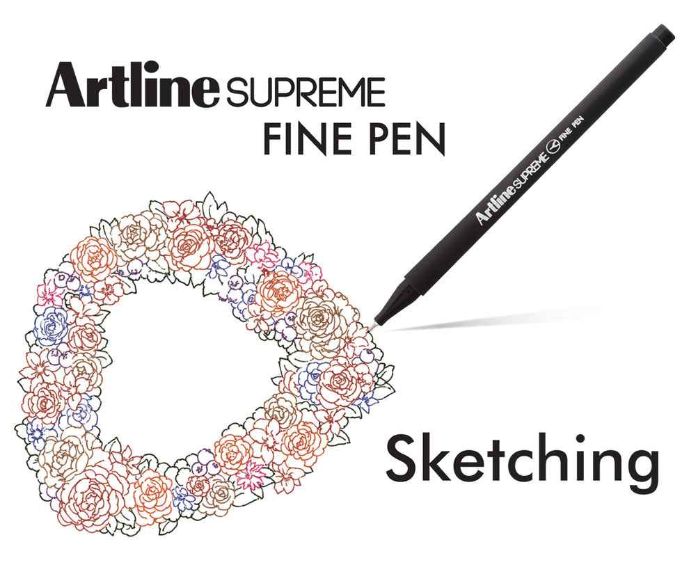 Artline SUPREME Fine Pen Sets | 0.4mm Fine Tip 10/20/30 Colors