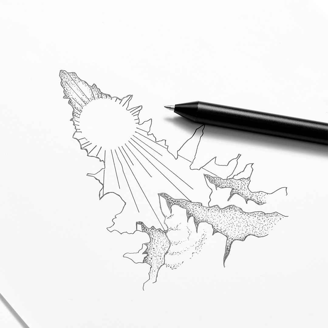 KACO Float Aluminum Gel Pen 0.5mm Black Ink